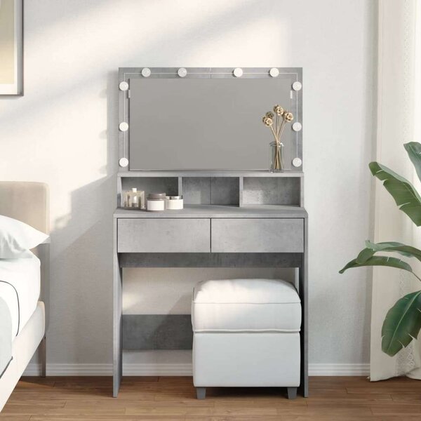 VidaXL Sminkasztal LED-del - 80x41x134,5 cm