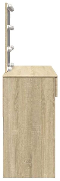 VidaXL Sminkasztal LED-del - Sonoma Tölgy - 100x40x130 cm