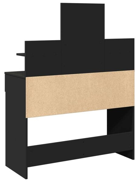 VidaXL Sminkasztal LED-es - Fekete - 100x40x130 cm
