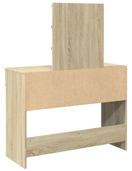VidaXL Sminkasztal LED-del - Sonoma Tölgy - 100x40x130 cm
