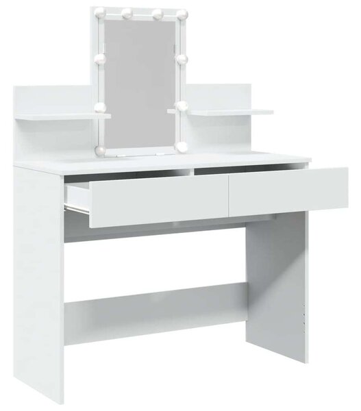 VidaXL fehér fésülködőasztal LED-del 100 x 40 x 130 cm