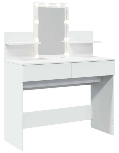 VidaXL fehér fésülködőasztal LED-del 100 x 40 x 130 cm