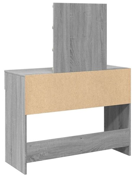 LED-es Sminkasztal - Sonoma Szürke - 100x40x130 cm