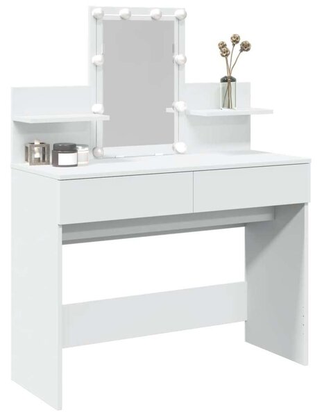VidaXL fehér fésülködőasztal LED-del 100 x 40 x 130 cm