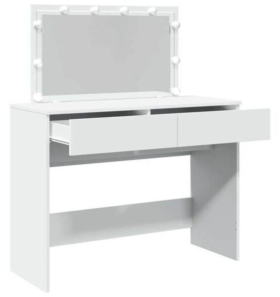 VidaXL fehér fésülködőasztal LED-del 100 x 40 x 130 cm