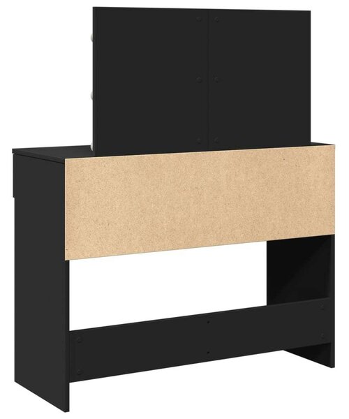VidaXL LED-es Sminkasztal - Fekete - 100x40x120 cm