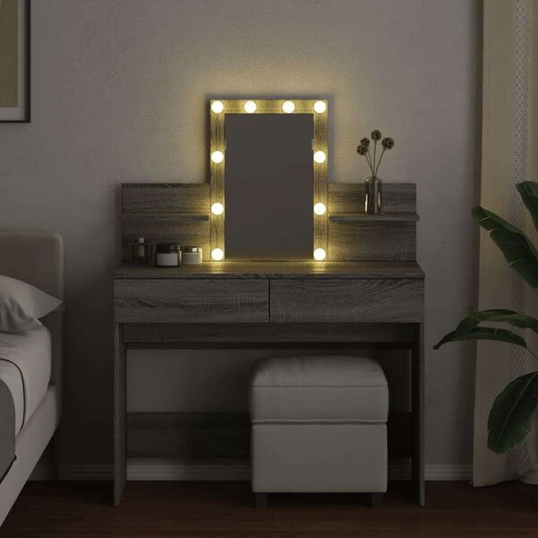 VidaXL Sminkasztal LED-del - 100x40x130 cm