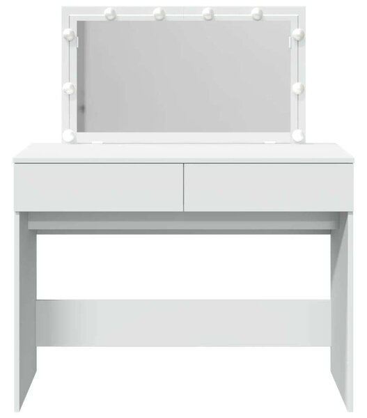 VidaXL fehér fésülködőasztal LED-del 100 x 40 x 130 cm