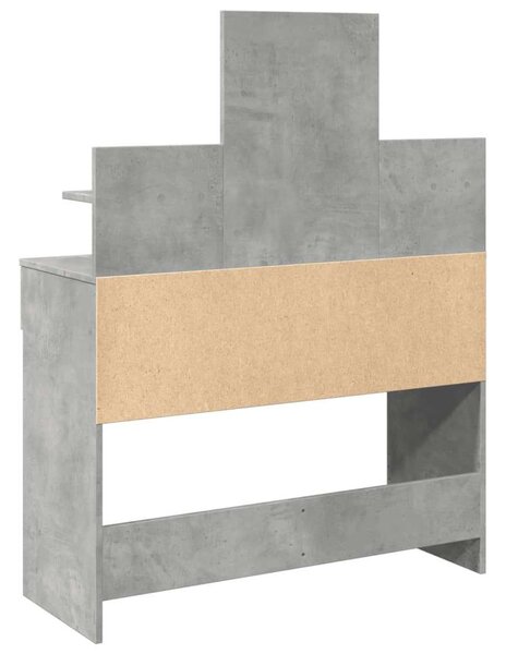 VidaXL Sminkasztal LED-del - Betonszürke - 100x40x130 cm