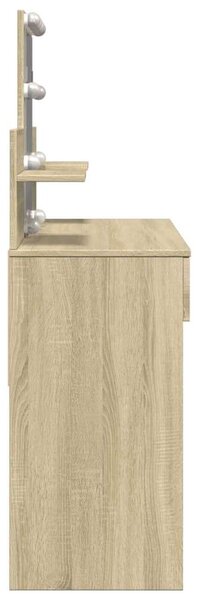 VidaXL Sminkasztal LED-del - Sonoma Tölgy - 100x40x130 cm