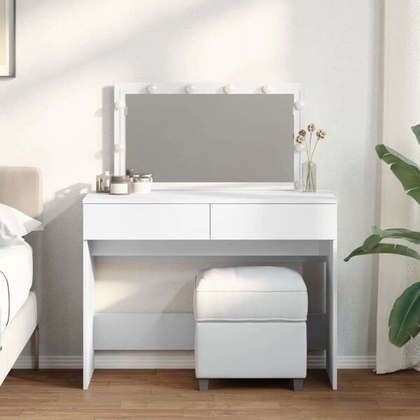 VidaXL fehér fésülködőasztal LED-del 100 x 40 x 130 cm