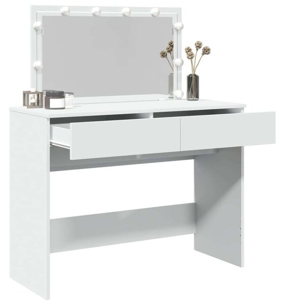 VidaXL fehér fésülködőasztal LED-del 100 x 40 x 130 cm