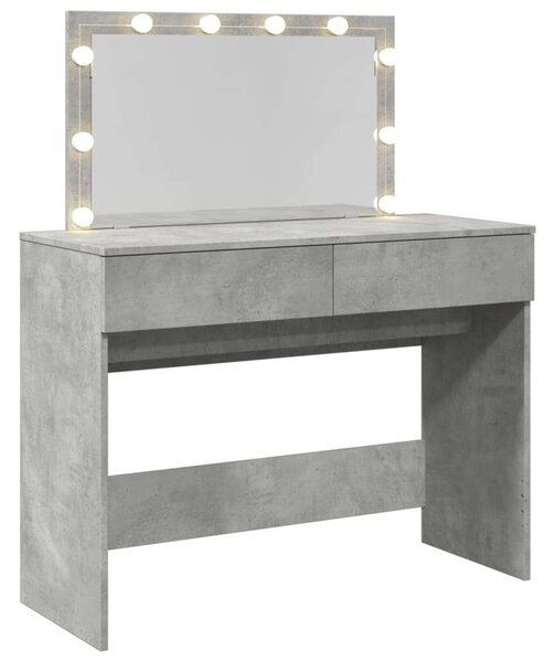VidaXL Sminkasztal LED-del - Beton Szürke - 100x40x120cm