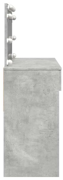 VidaXL Sminkasztal LED-del - Beton Szürke - 100x40x120cm