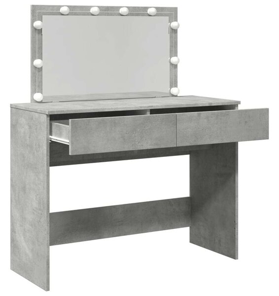VidaXL Sminkasztal LED-del - Beton Szürke - 100x40x120cm