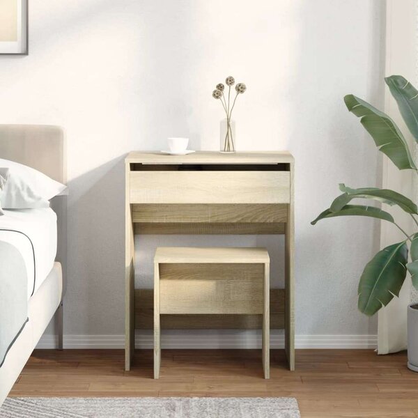 VidaXL Fésülködőasztal Szett - Sonoma Tölgy - 60x40x113,5 cm
