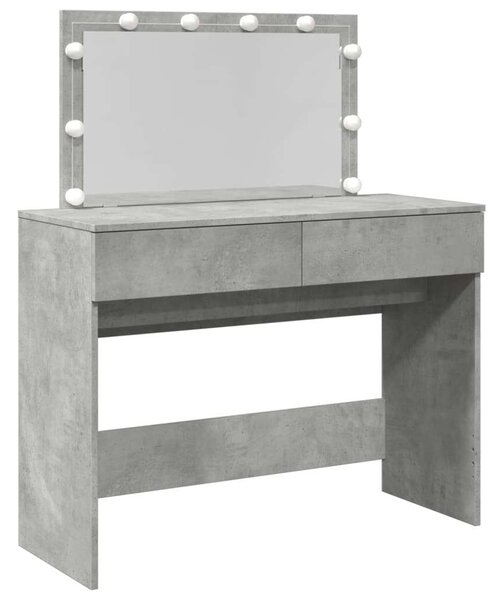 VidaXL Sminkasztal LED-del - Beton Szürke - 100x40x120cm