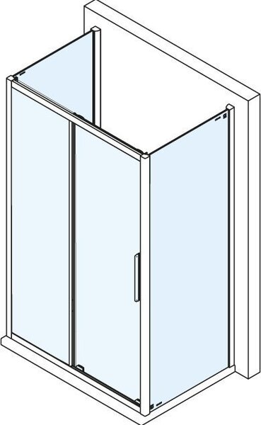 Polysan Polysan, EASY zuhany sarok, három fal 1100x800mm, bal/jobb változat, téglaüveg, EL1138EL3238EL3238