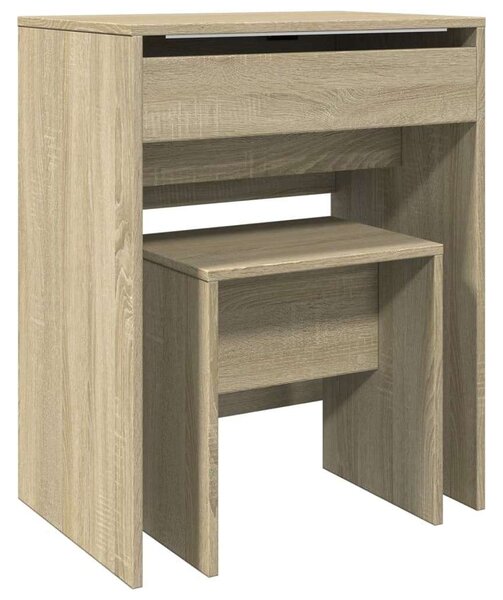 VidaXL Fésülködőasztal Szett - Sonoma Tölgy - 60x40x113,5 cm