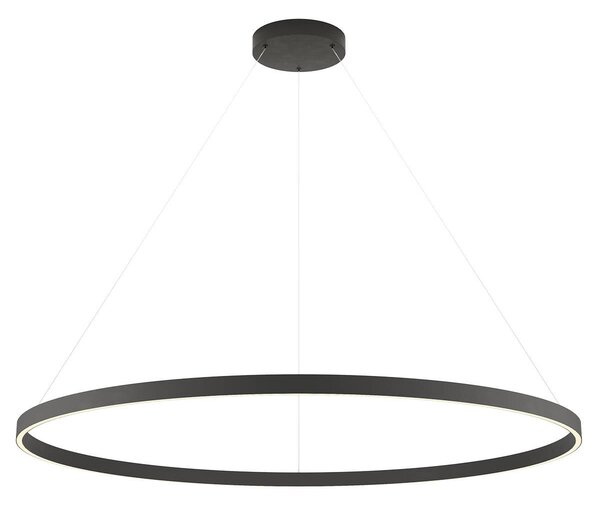 FEBE modern LED függőlámpa, fekete, 120cm átmérő