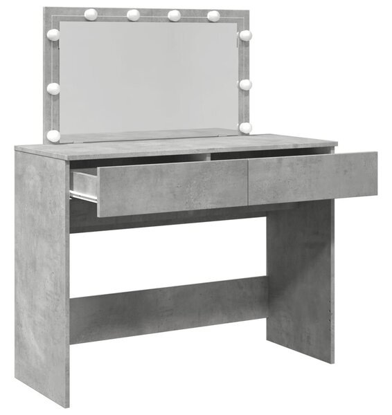 VidaXL Sminkasztal LED-del - Beton Szürke - 100x40x120cm