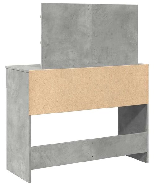 VidaXL Sminkasztal LED-del - Beton Szürke - 100x40x120cm