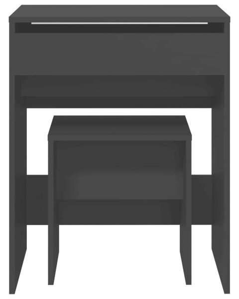 VidaXL Fekete Sminkasztal Szett - 60x40x75 cm