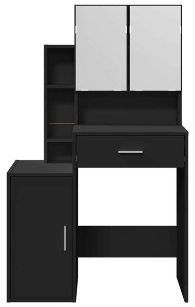VidaXL Sminkasztal - Fekete - 80x35x132 cm