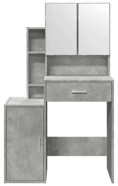 VidaXL Sminkasztal Szekrény - Beton Szürke - 80x35x132 cm