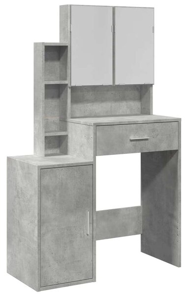 VidaXL Sminkasztal Szekrény - Beton Szürke - 80x35x132 cm