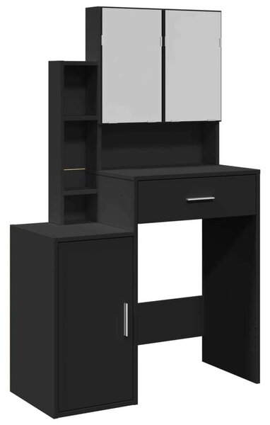 VidaXL Sminkasztal - Fekete - 80x35x132 cm