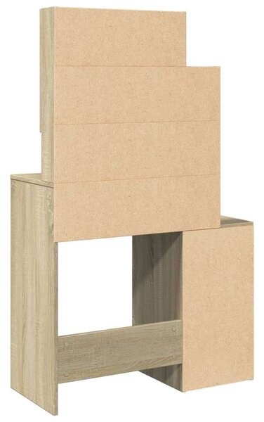 VidaXL Fésülködőasztal Sonoma Tölgy - 80x35x132 cm