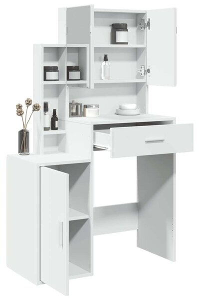 VidaXL Sminkasztal - Fehér - 80x35x132 cm
