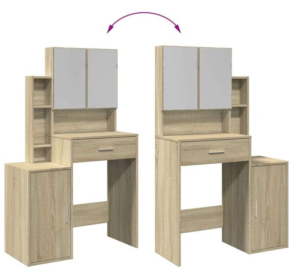 VidaXL Fésülködőasztal Sonoma Tölgy - 80x35x132 cm