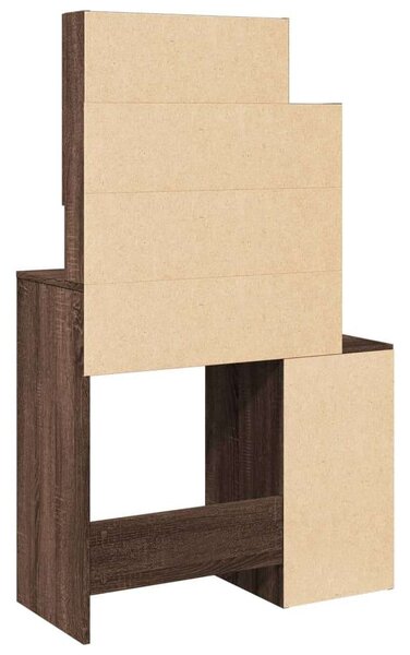 VidaXL Sminkasztal Tükörrel - 80x35x132 cm