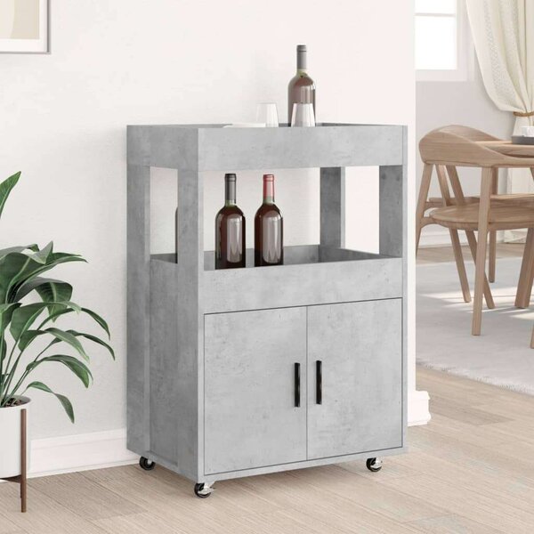 VidaXL Bárkocsi - Fa - Betonszürke - 60x39,5x89 cm
