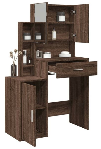 VidaXL Sminkasztal Tükörrel - 80x35x132 cm