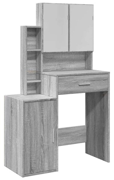 VidaXL Sminkasztal - Szürke Sonoma - 80x35x132cm