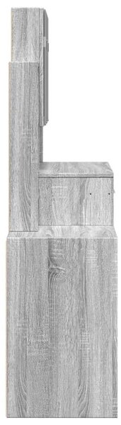 VidaXL Sminkasztal - Szürke Sonoma - 80x35x132cm