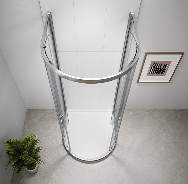 Polysan Polysan, EASY félkör alakú zuhanyfal, 900x900 mm, átlátszó üveg, EL4615