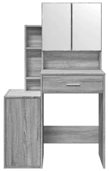 VidaXL Sminkasztal - Szürke Sonoma - 80x35x132cm