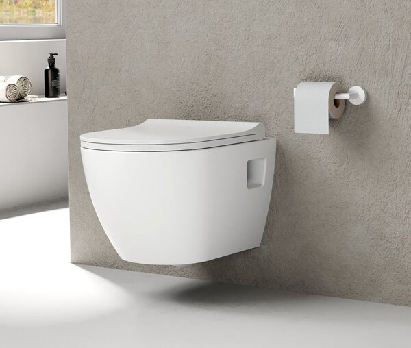 Bruckner Bruckner, LUNA fali WC-csésze, Vortex Rimless, 35,5x49cm, fehér, 201.331.4