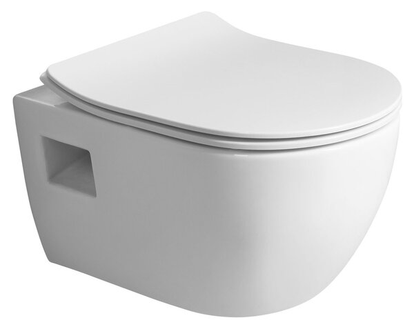 Bruckner Bruckner, LUNA fali WC-csésze, Vortex Rimless, 35,5x49cm, fehér, 201.331.4