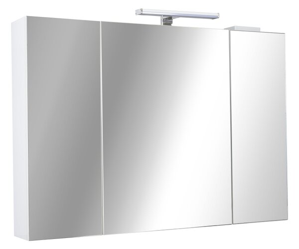 Piramida AKVA Tükrös fürdőszobai szekrény - LED világítással - 100 x 69 x15cm