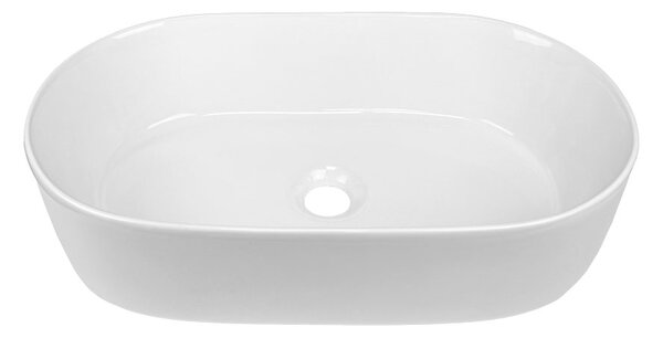 Mereo, Mereo Pultra helyezhető mosdó túlfolyó nélkül, 530x315x135 mm, kerek, kerámia - raklapon történő szállításhoz, MER-UC533214O