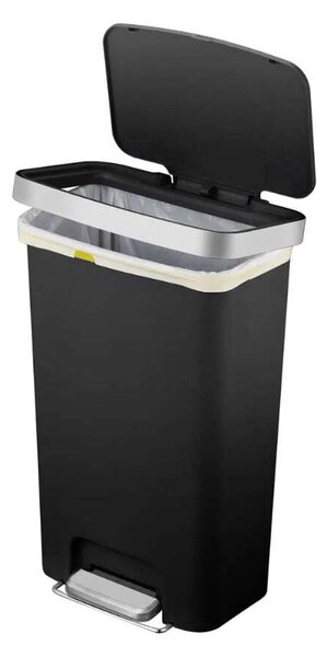 Lépcsős szemeteskosár, EKO, Hana, 45 liter, 1 rekesz, fekete