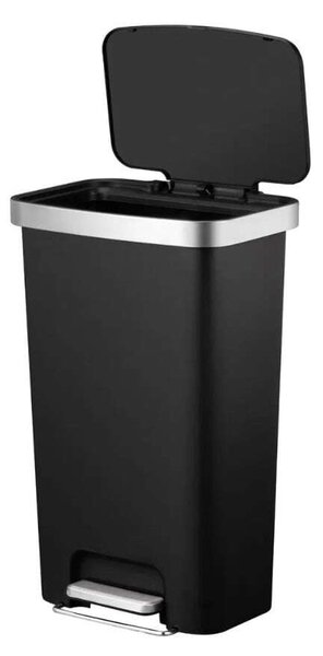 Lépcsős szemeteskosár, EKO, Hana, 45 liter, 1 rekesz, fekete