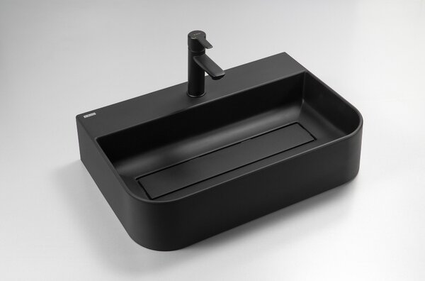 Deante Arnika, gránit munkalap mosdó 505x405x135 mm, fekete matt, DEA-CQA_NU5S