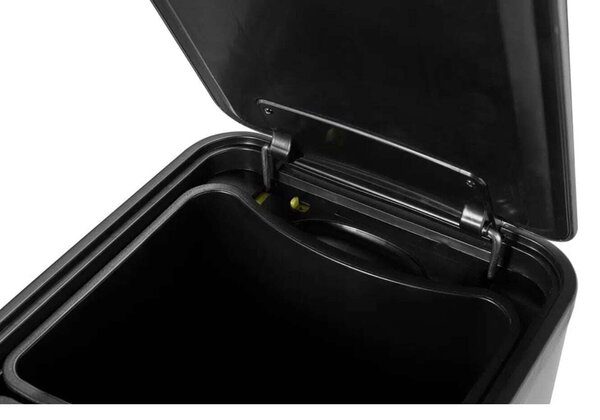 EKO Ecoslim Pedálos Szemetes - 2x20 Liter, Rozsdamentes Acél