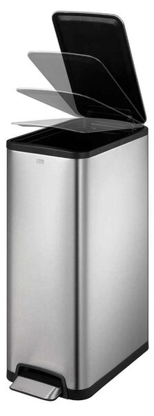 EKO Ecoslim Pedálos Szemetes - Rozsdamentes Acél - 45 Liter